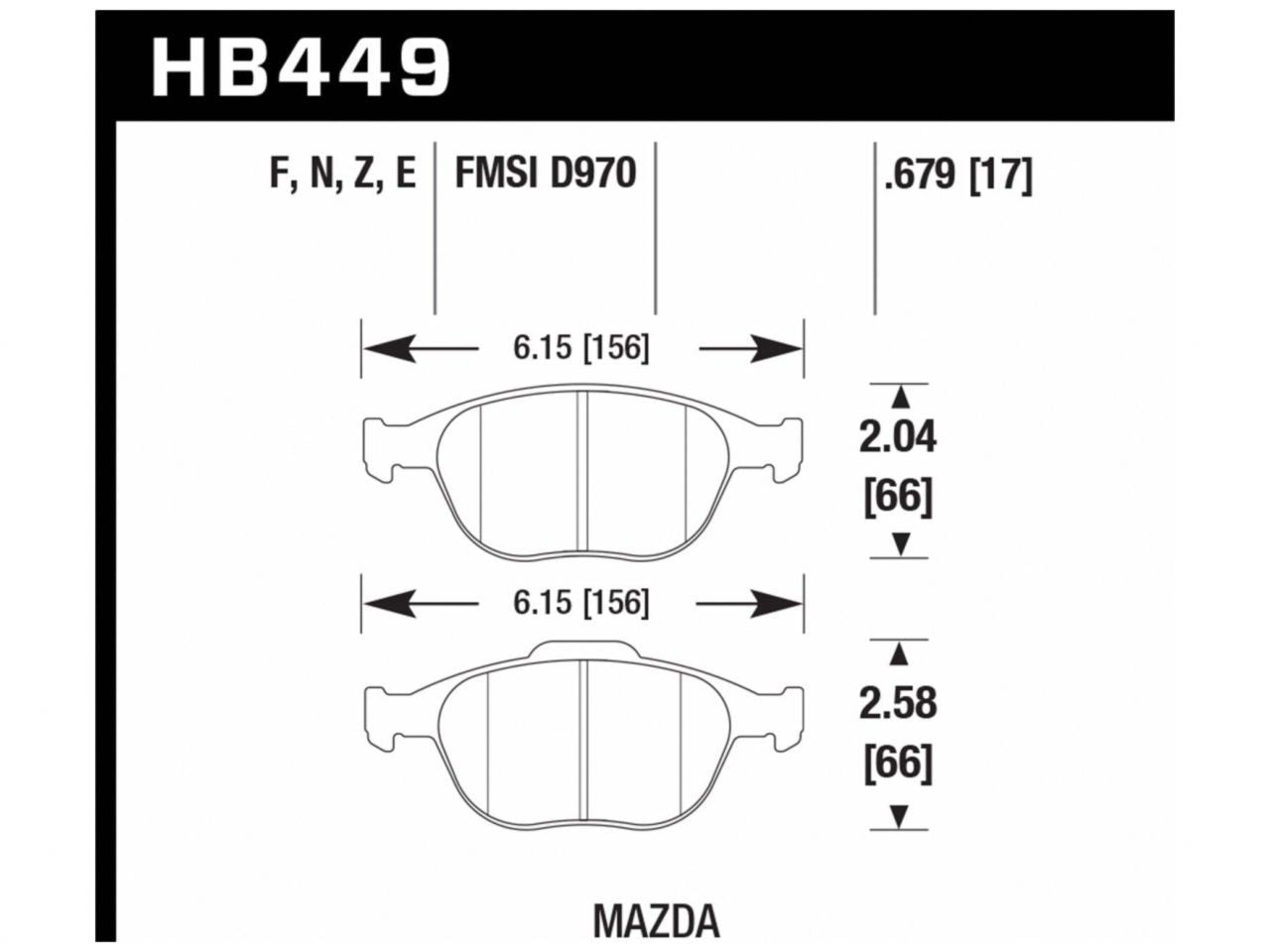 Hawk Brake Pads HB449V.679 Item Image
