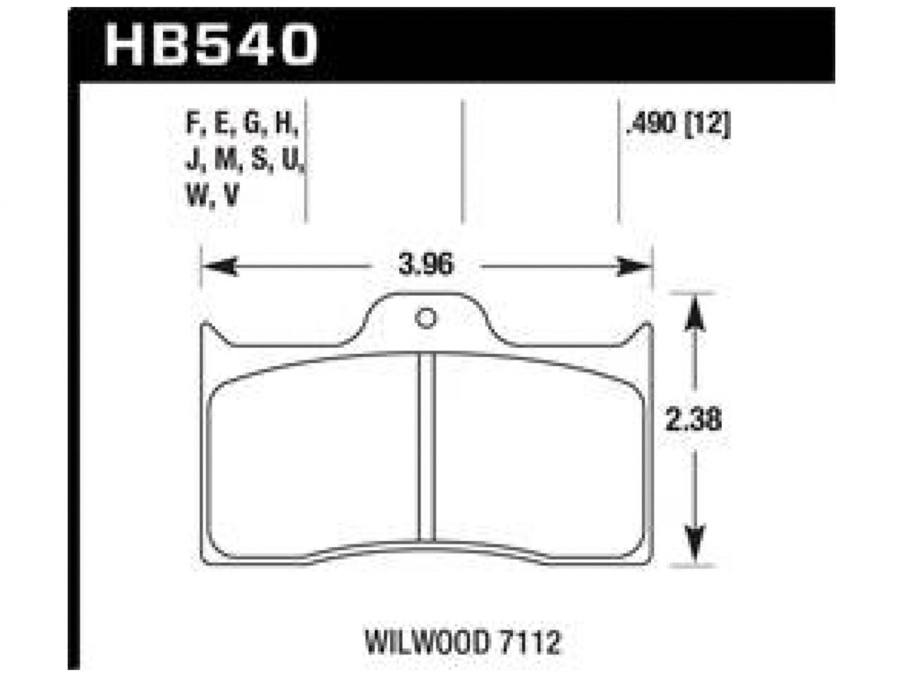 Hawk DTC-50 Wilwood 7112 Motorsports Brake Pad
