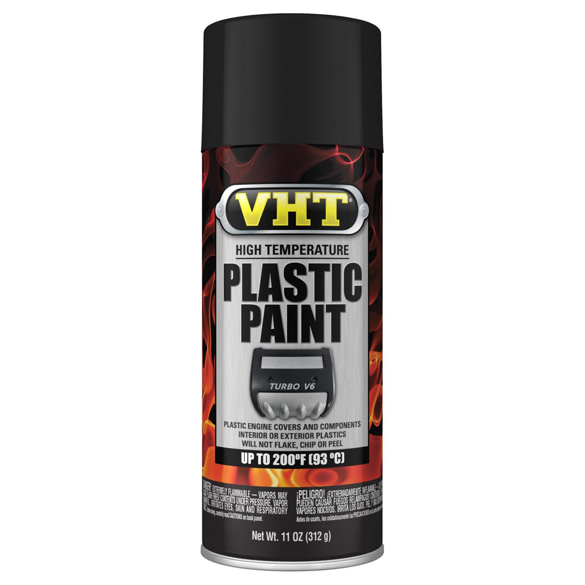 VHT High Temperture Plastic Paint Matte Black 11oz. VHTSP820
