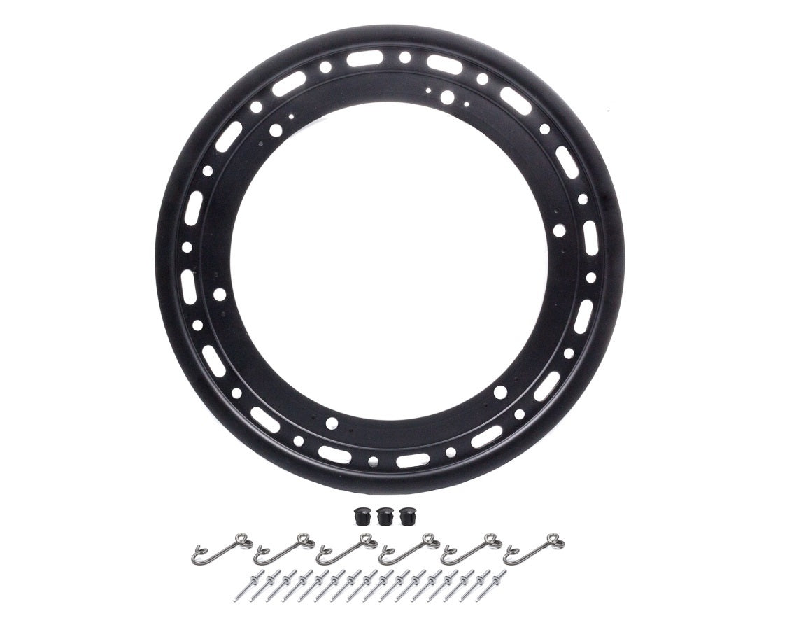 Weld Oval Beadlock Ring 15in. (16-Hole) - Black w/6-Dzus (No Cover) P650B-5314-6