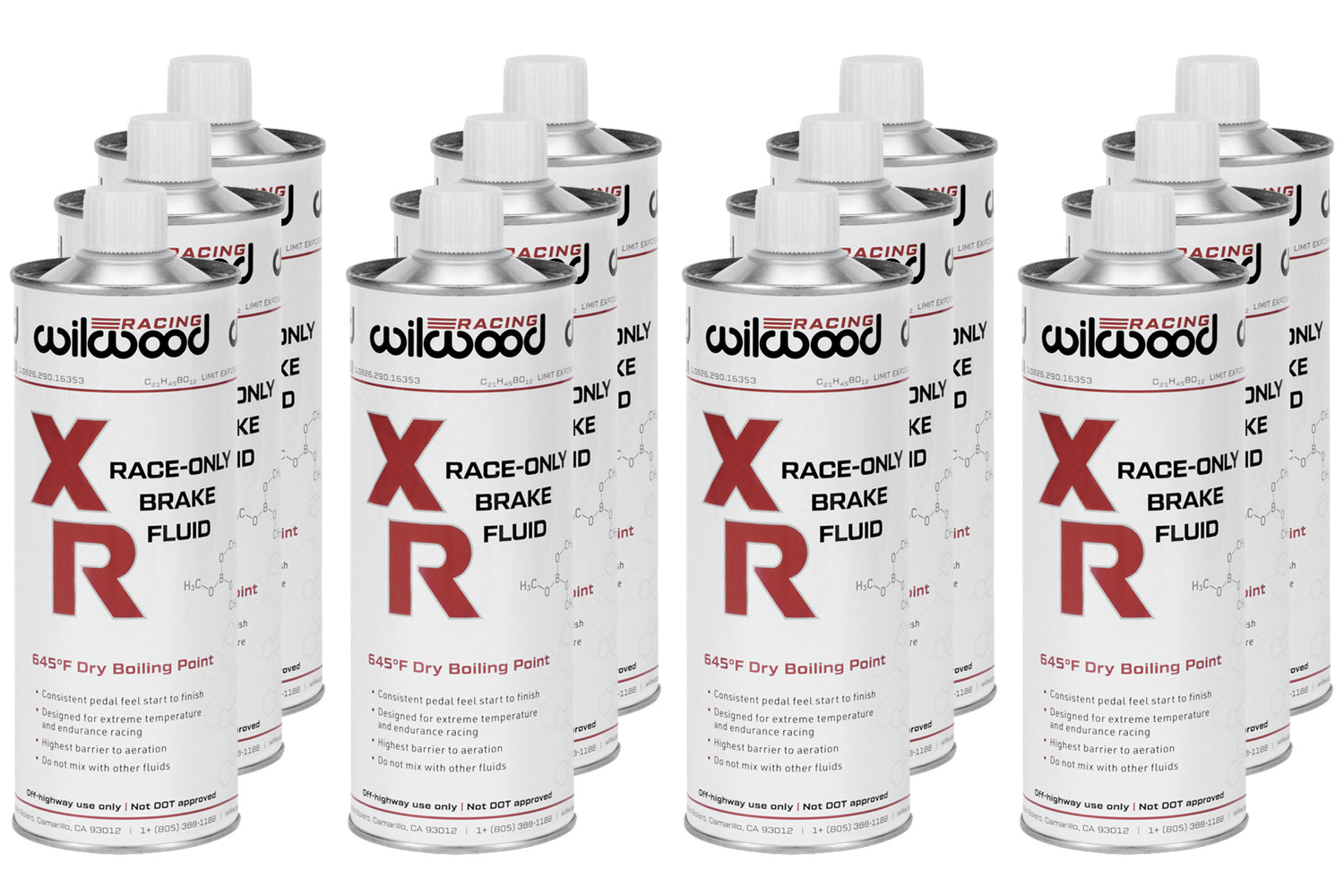 Wilwood Brake Fluid XR Racing 500ml Can NON-DOT 12pk WIL290-16355