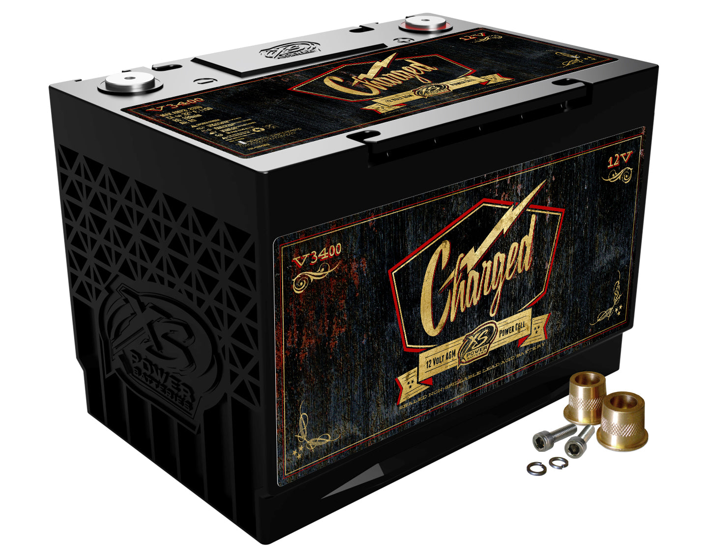 XS Power Retro Stlye AGM Battery 34 Group 12-Volt XSPV3400