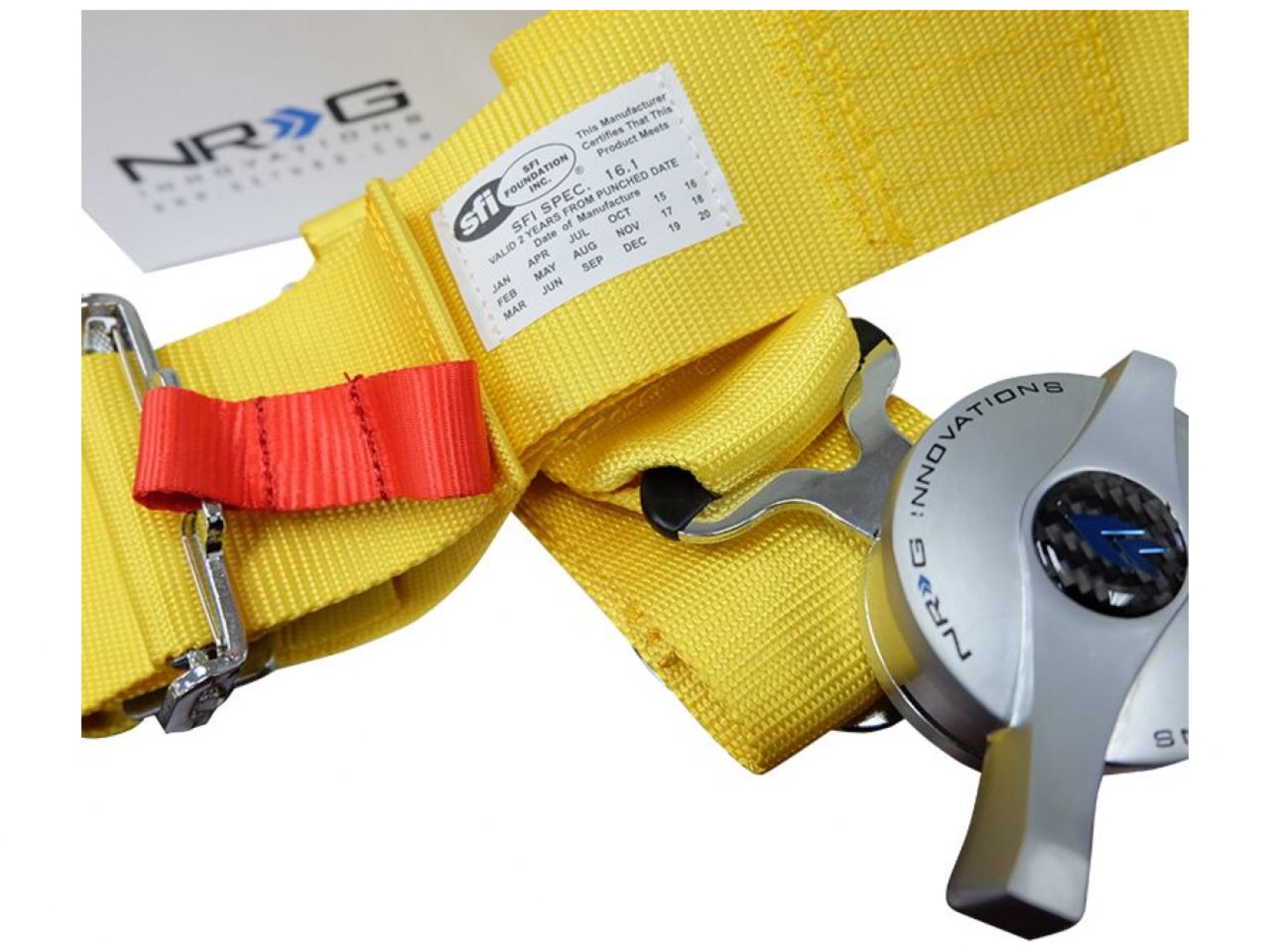 NRG 5 Pt 3inch Seat Belt Harness / Cam Lock- Yellow