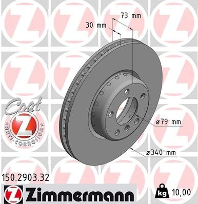 zimmermann disc brake rotor frsport 150.2903.32