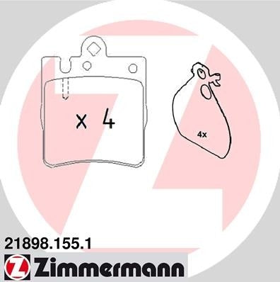 zimmermann disc brake pad set frsport 21898.155.1