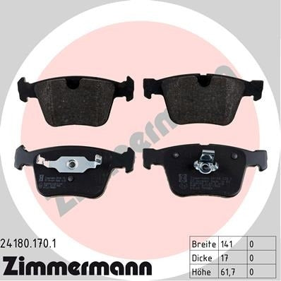 zimmermann disc brake pad set frsport 24180.170.1