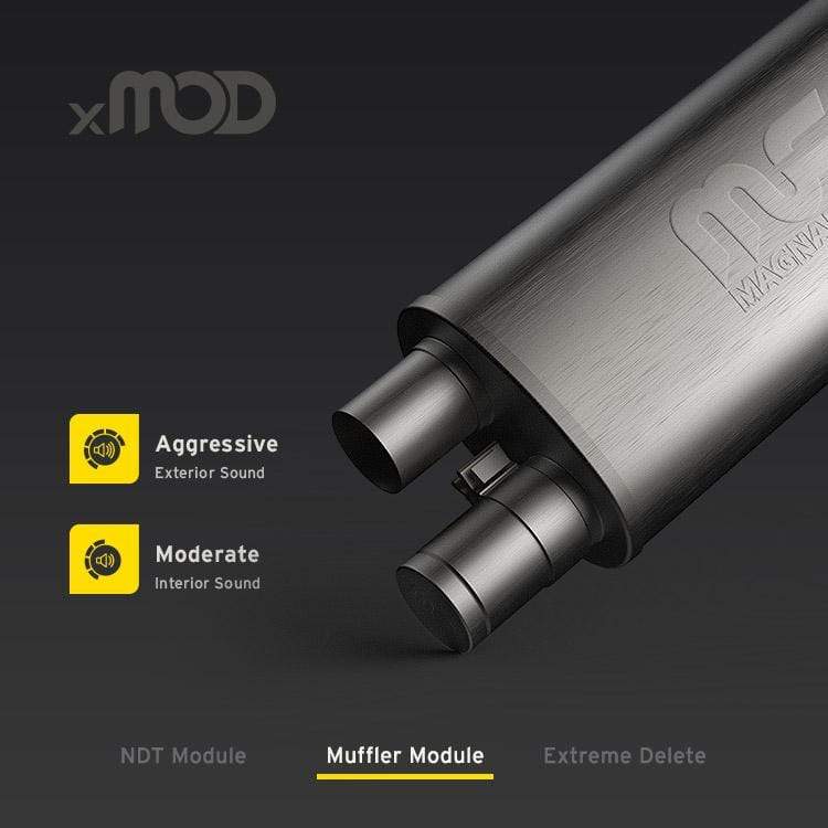 MagnaFlow xMOD Series Universal Performance Muffler with NDT - 2.5” Inlet / 2.5” Outlet