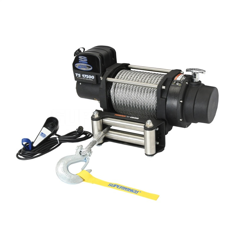 Superwinch 17500 LBS 12 VDC 1/2in x 90ft Steel Rope Tiger Shark 17500 Winch 1517200
