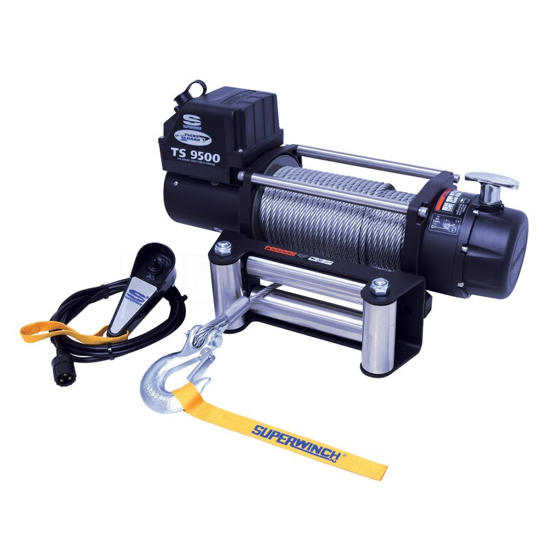 Superwinch 9500 LBS 12 VDC 11/32in x 95ft Steel Rope Tiger Shark 9500 Winch 1595200