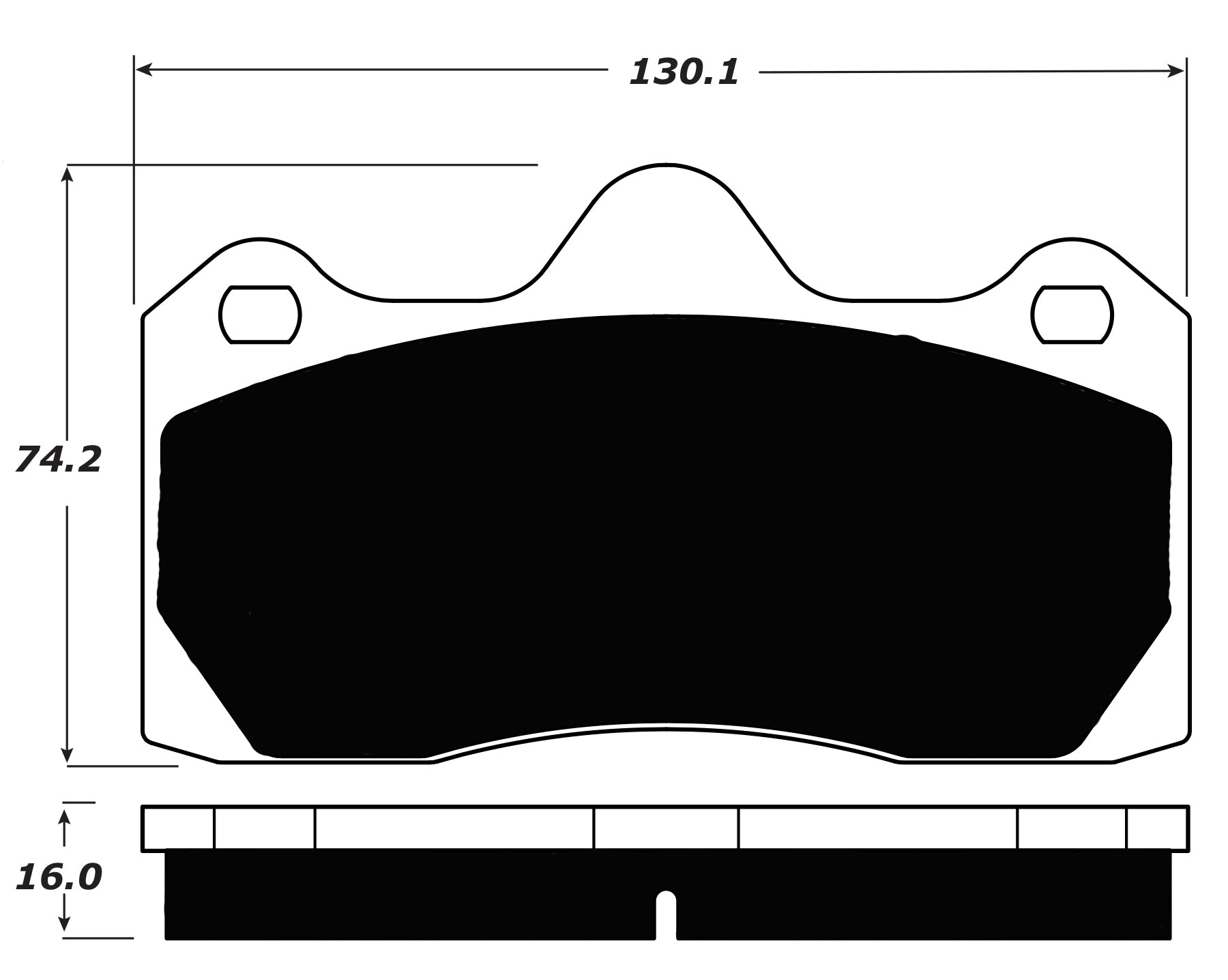 Porterfield Brake Pads for 2010 LOTUS EVORA