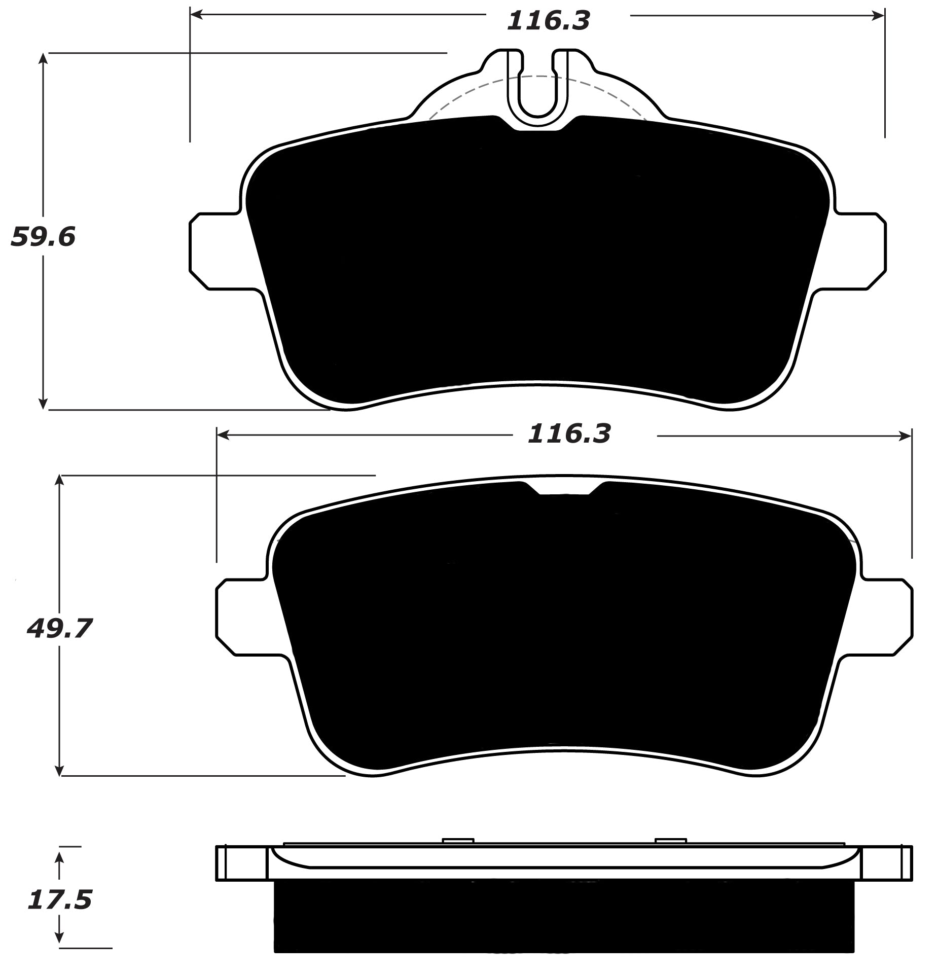 Porterfield Brake Pads for 2014 MERCEDES-BENZ CLA45 AMG w/Cross Drilled F.D