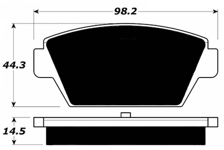 Porterfield Brake Pads for 1992 MITSUBISHI Eclipse 2WD Turbo