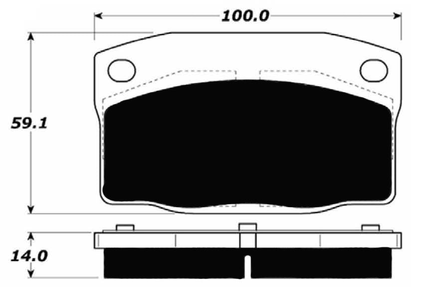 Porterfield Brake Pads for 1988 PONTIAC FIERO
