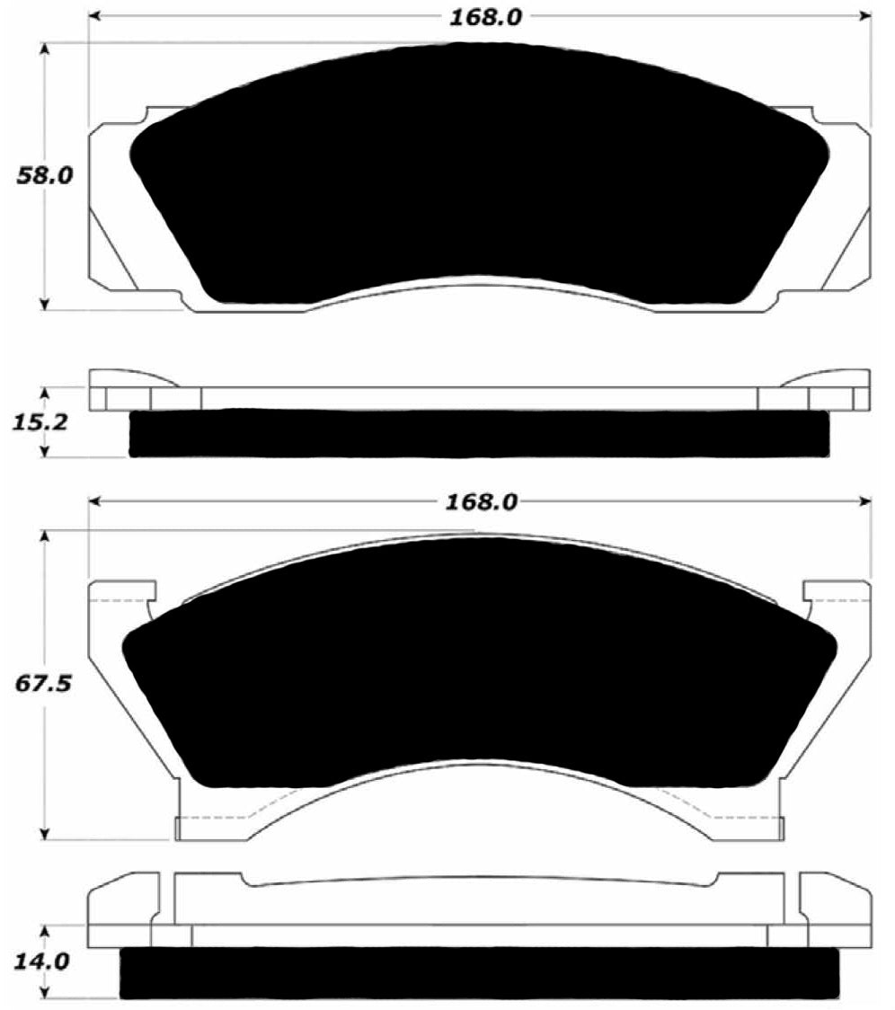 Porterfield Brake Pads for 1975 FORD GRANADA w/Rear Discs