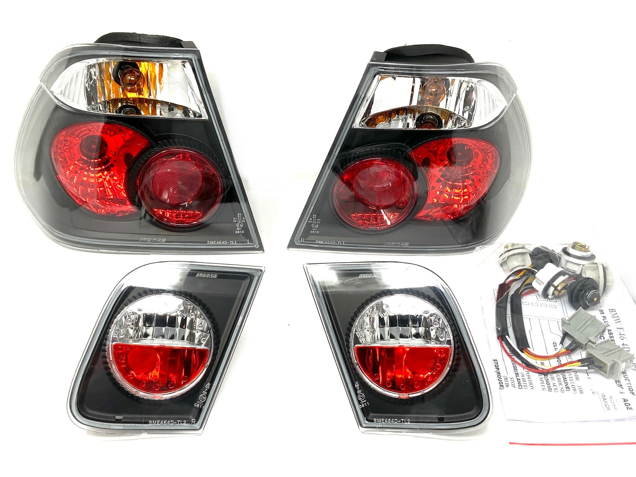 BMW E46 3-Series 4 Door 98-01 Taillight Smoke