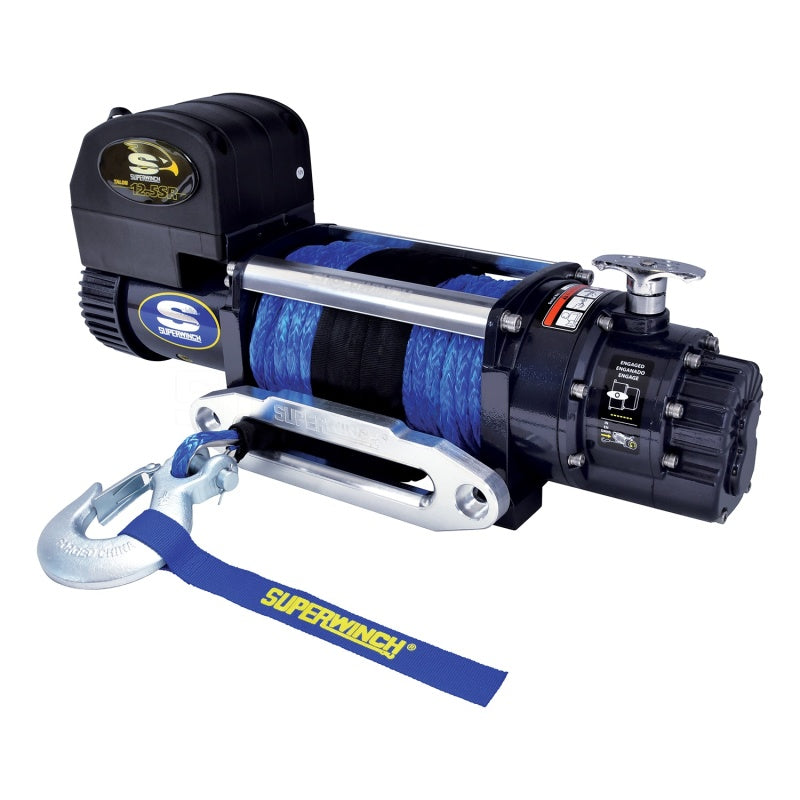 Superwinch 12500 LBS 12 VDC 3/8in x 80ft Synthetic Rope Talon 12.5SR Winch 1612201