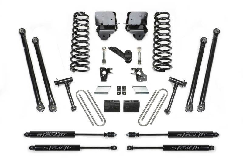 Fabtech 03-05 Dodge 2500 4WD Gas w/Auto 6in Long Arm System w/Stealth Shocks K3039M Main Image
