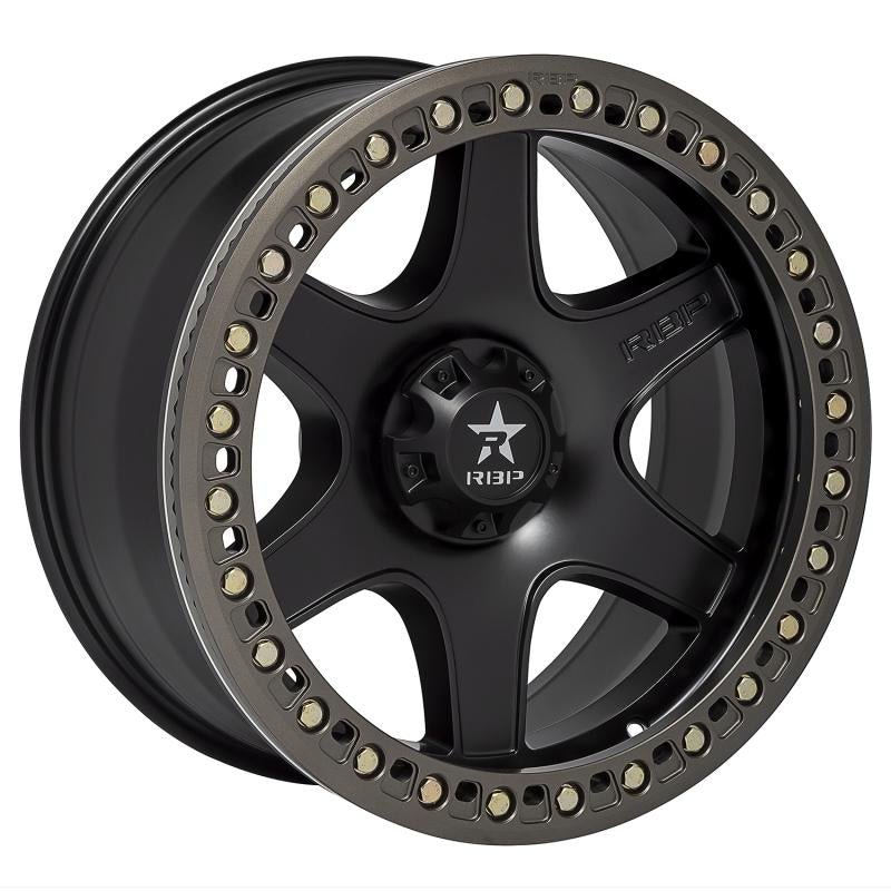 RBP 50R Cobra 17x9.0 5x114.3 BP / 4.5 BS / -12mm Offset 78mm CB Black w/Bronze Ring Wheel 50R-1790-66-12BZ Main Image