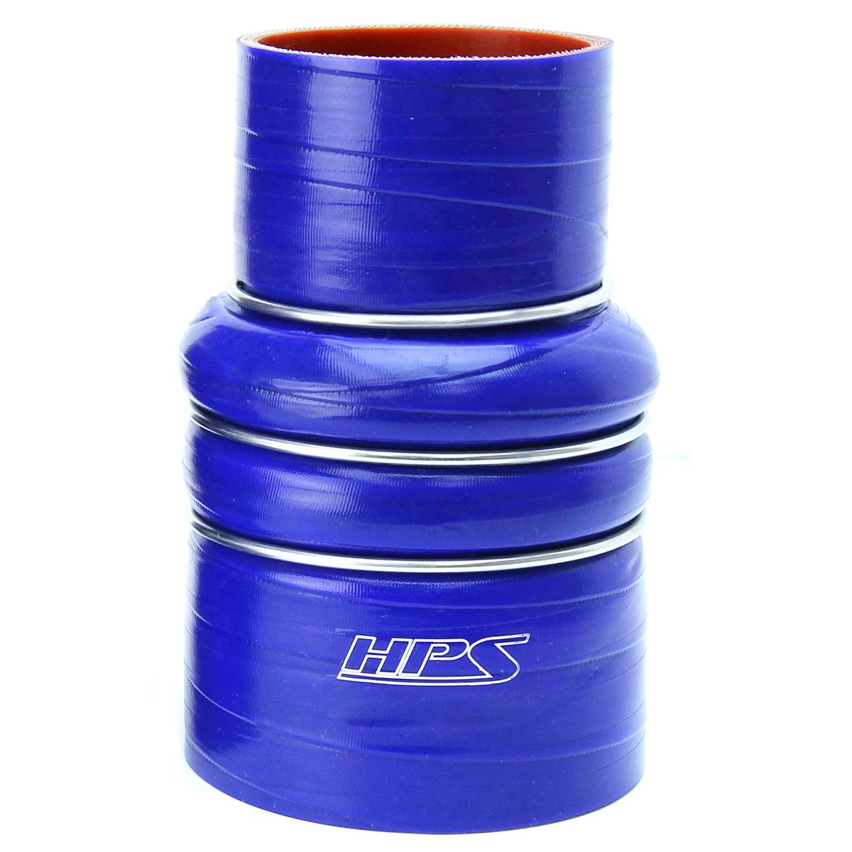 HPS 2-1/2" - 3" ID, 6" Length, Silicone Charge Air Cooler CAC Hose Double Hump Reducer Coupler Bellow Cold Side, High Temp 4-ply Reinforced, 63mm - 76mm ID