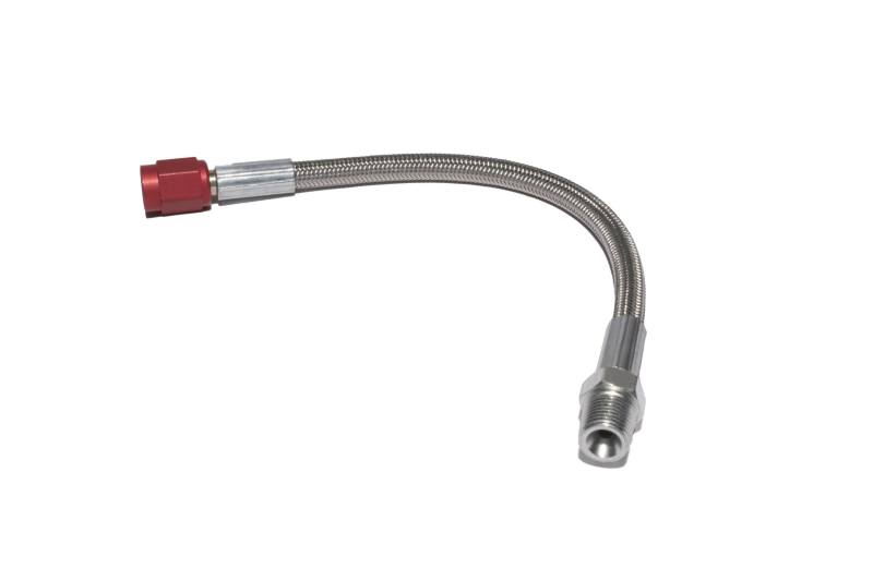 ZEX Steel Braided Hose - 7.5in., .040 ID,Red Ends (-3AN x 1/8 NPT)
