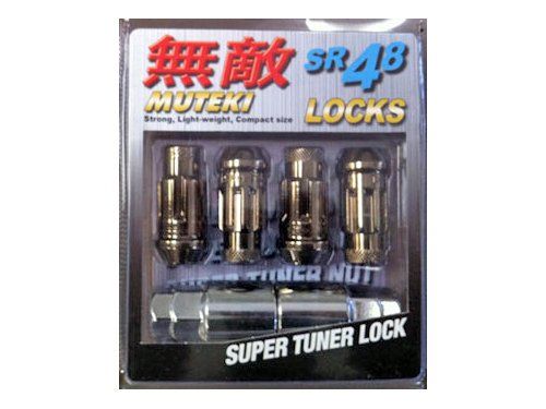 MUTEKI SR48 Super Tuner Lug Nut Chrome Titanium