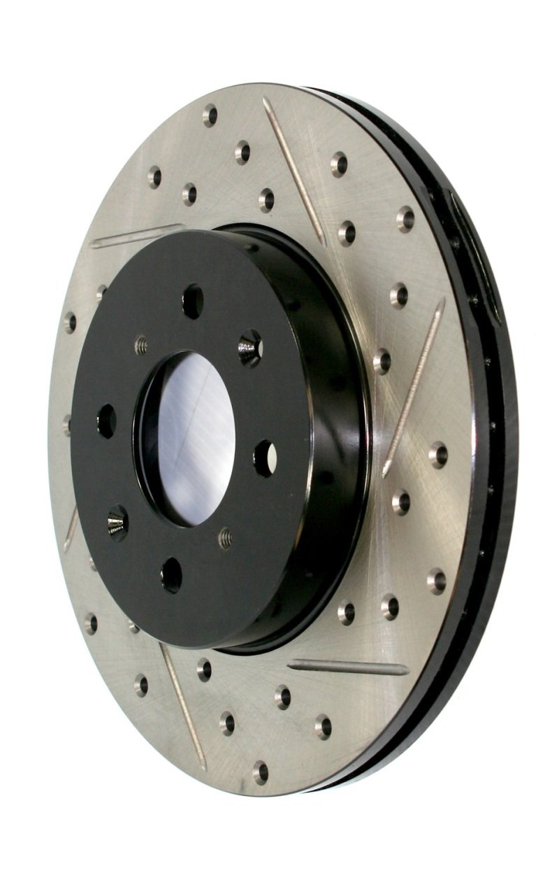 StopTech 07-13 BMW X5 Slotted & Drilled Cryo Sport Left Front Brake Rotor 127.34096CL Main Image
