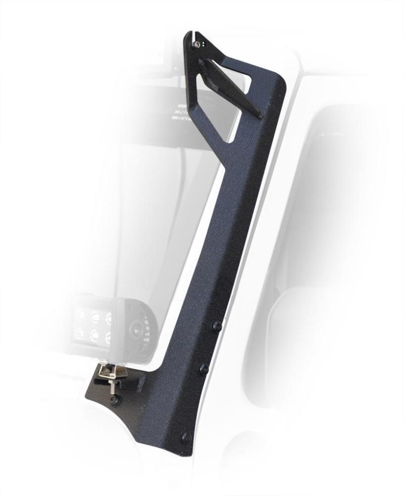DV8 Offroad 07-18 Jeep Wrangler JK Over Windshield 50in Light Bar Mount - Black Steel LBSRTB-05 Main Image