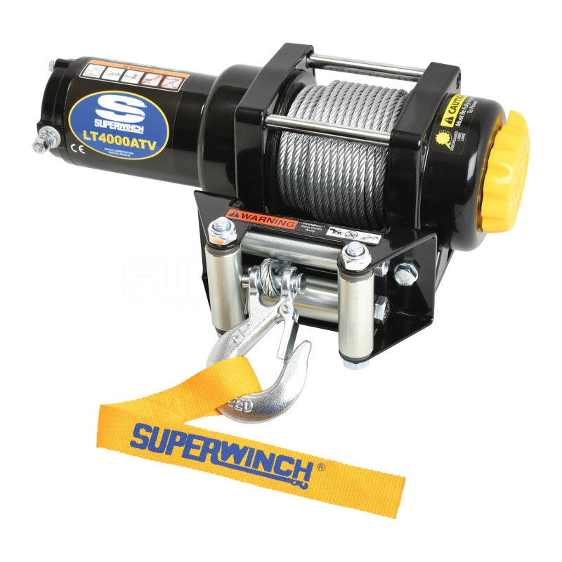 Superwinch 4000 LBS 12 VDC 3/16in x 50ft Steel Rope LT4000 Winch 1140220