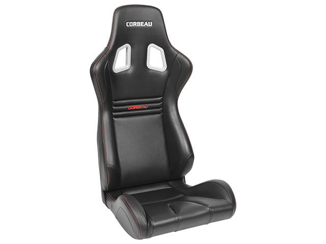 Corbeau Sportline Evolution Fixed Back Black Vinyl/Carbon - SOLD INDIVIDUALLY