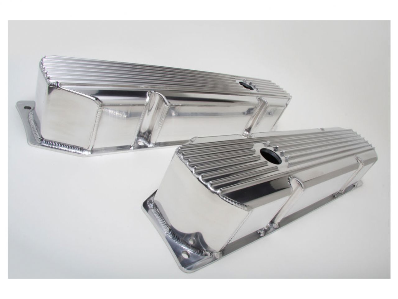 Hamburger's Performance Fab. Aluminum Valve Covers withFins; Mopar BB V8 58-88