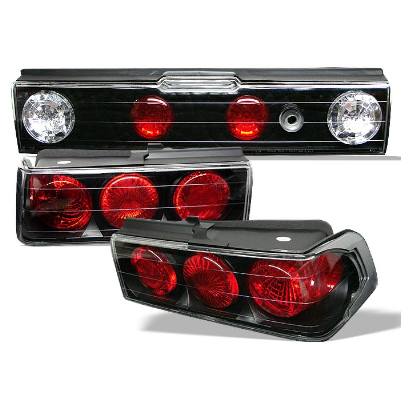 Spyder Honda CRX 88-91 Euro Style Tail Lights Black ALT-YD-HCRX88-BK 5005120 Main Image