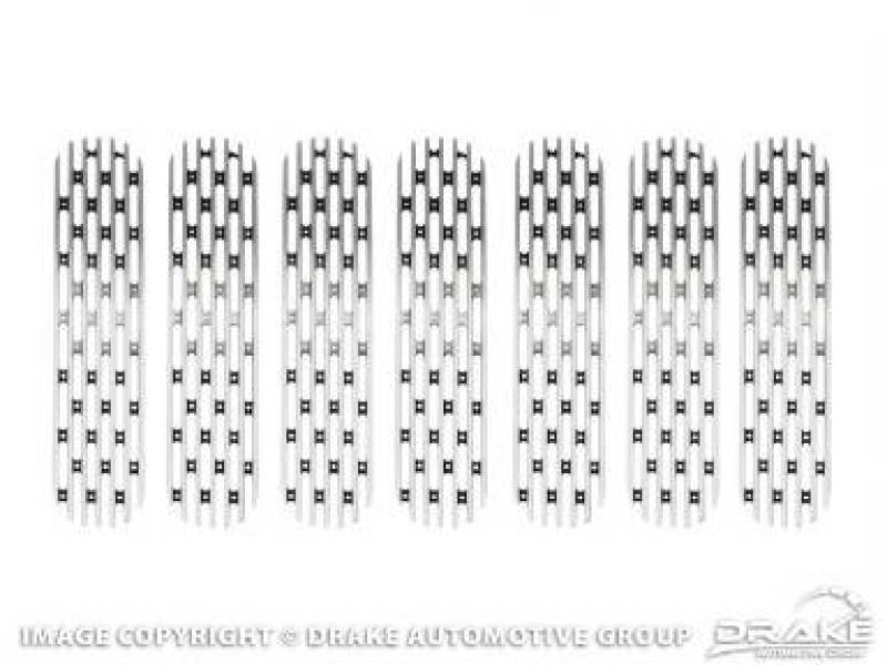 DV8 Offroad 2007-2018 Jeep JK Brushed Grille Inserts D-JP-190008-BRUSH Main Image