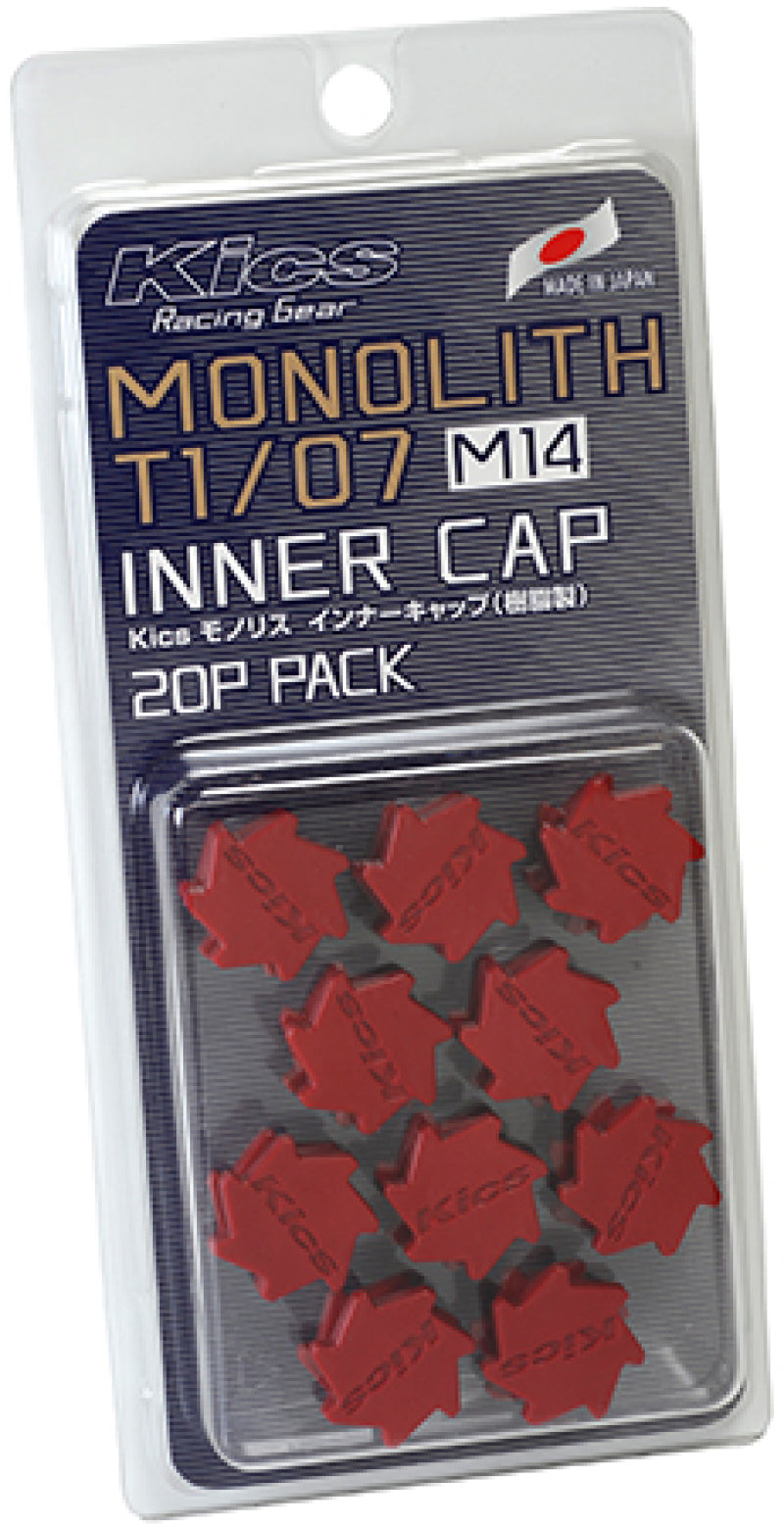 Project Kics M14 Monolith Cap - Red (Only Works For M14 Monolith Lugs) - 20 Pcs WCMF4R