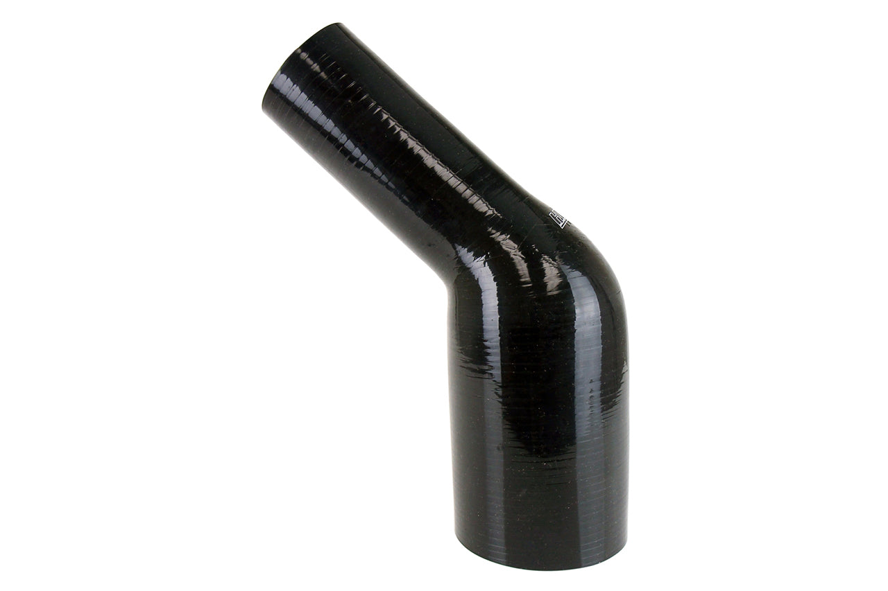 HPS 2-1/4" - 3" Silicone 45 Degree Elbow Reducer Coupler Hose, High Temp 4-ply Reinforced, 57mm - 76mm ID