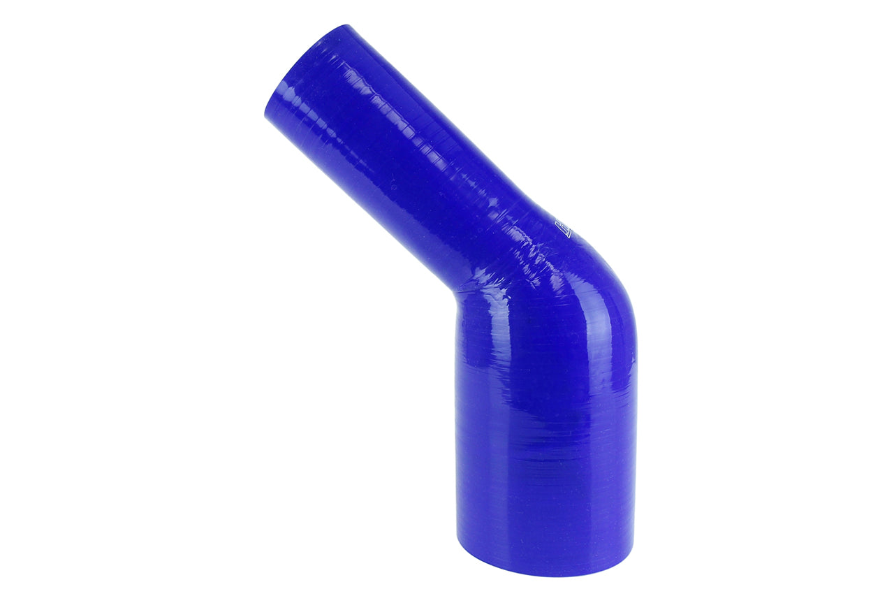 HPS 2-1/4" - 3" Silicone 45 Degree Elbow Reducer Coupler Hose, High Temp 4-ply Reinforced, 57mm - 76mm ID