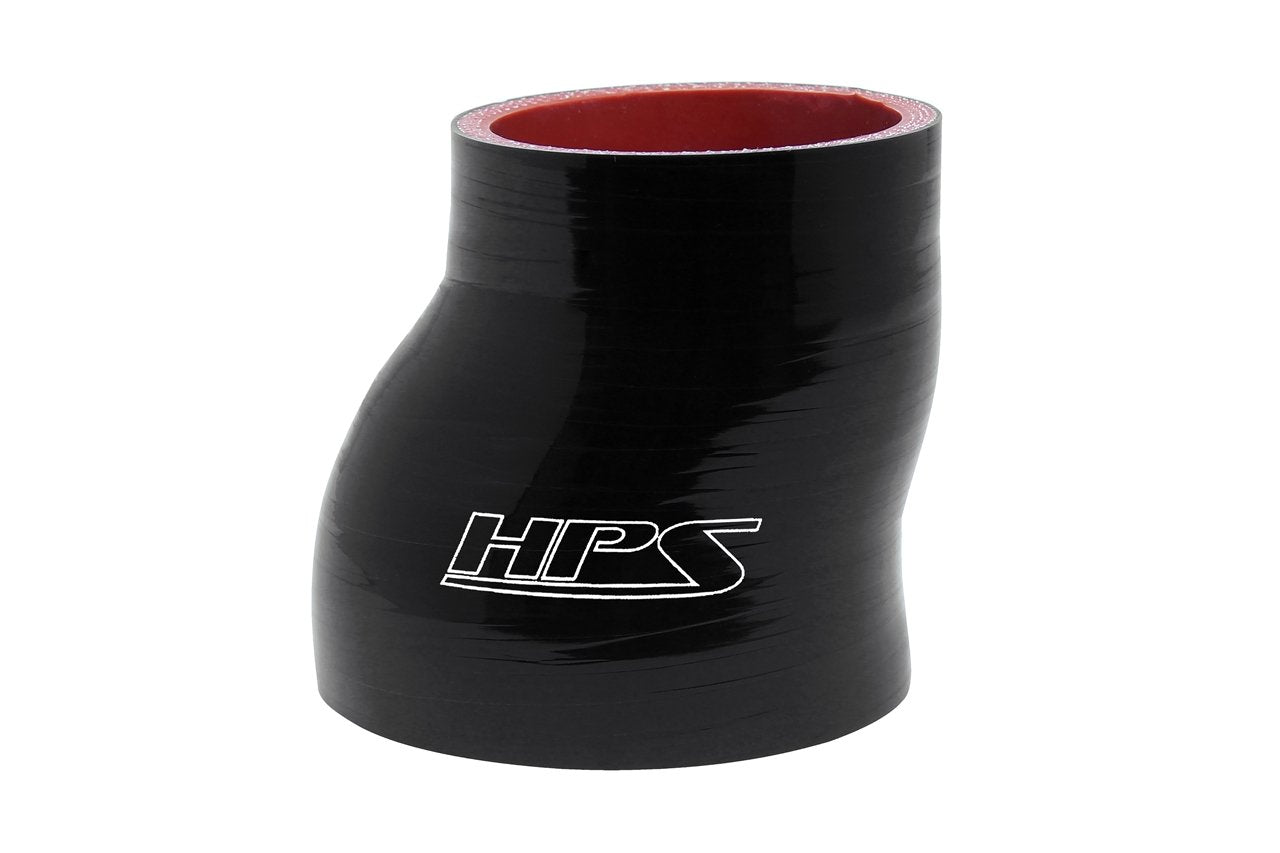 HPS 2-1/2" - 2-3/4" ID Silicone Offset Straight Reducer Coupler Hose, High Temp 4-ply Reinforced, Black or Blue