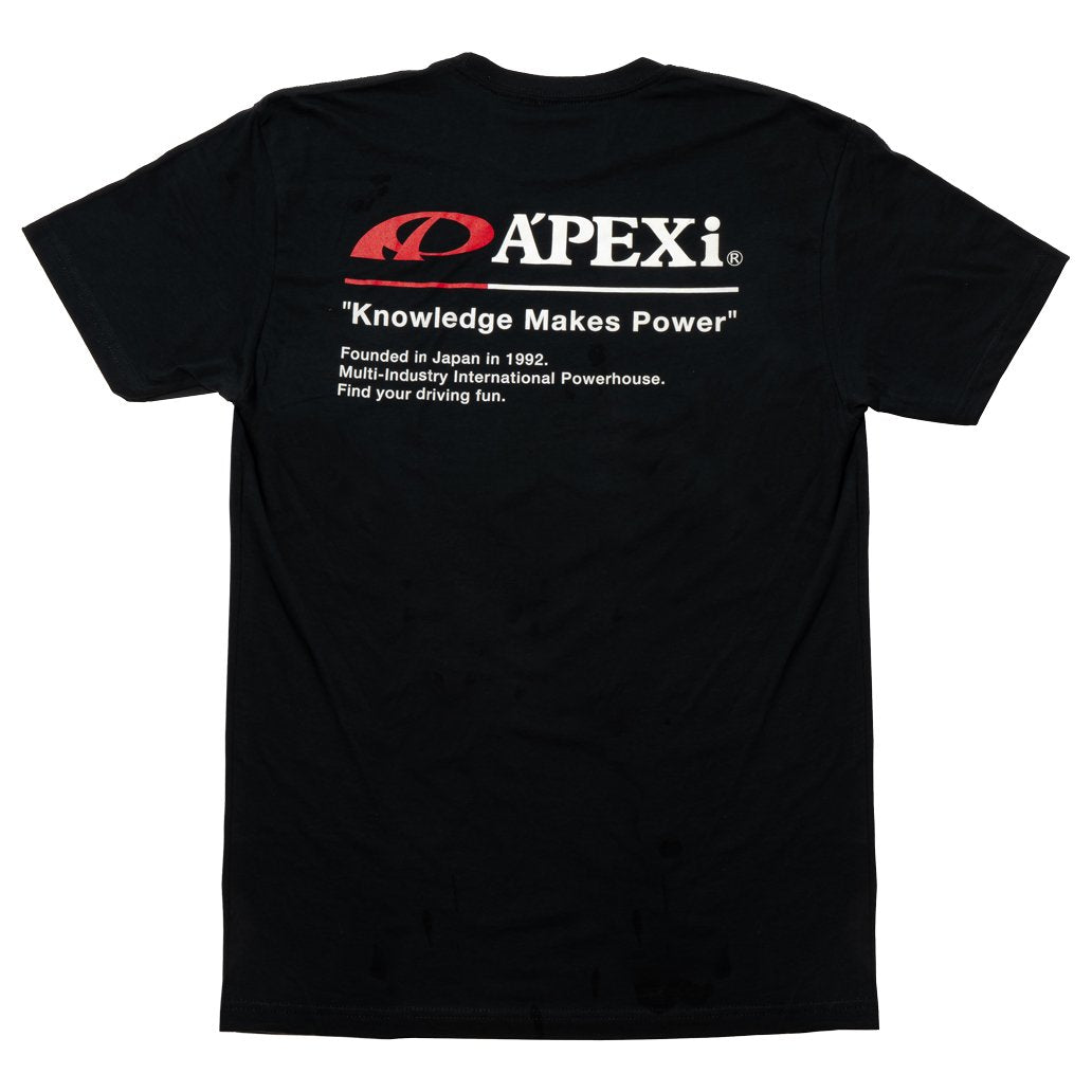 Apexi A'PEXi T-Shirt - Classic Knowledge Makes Power Tee - Black