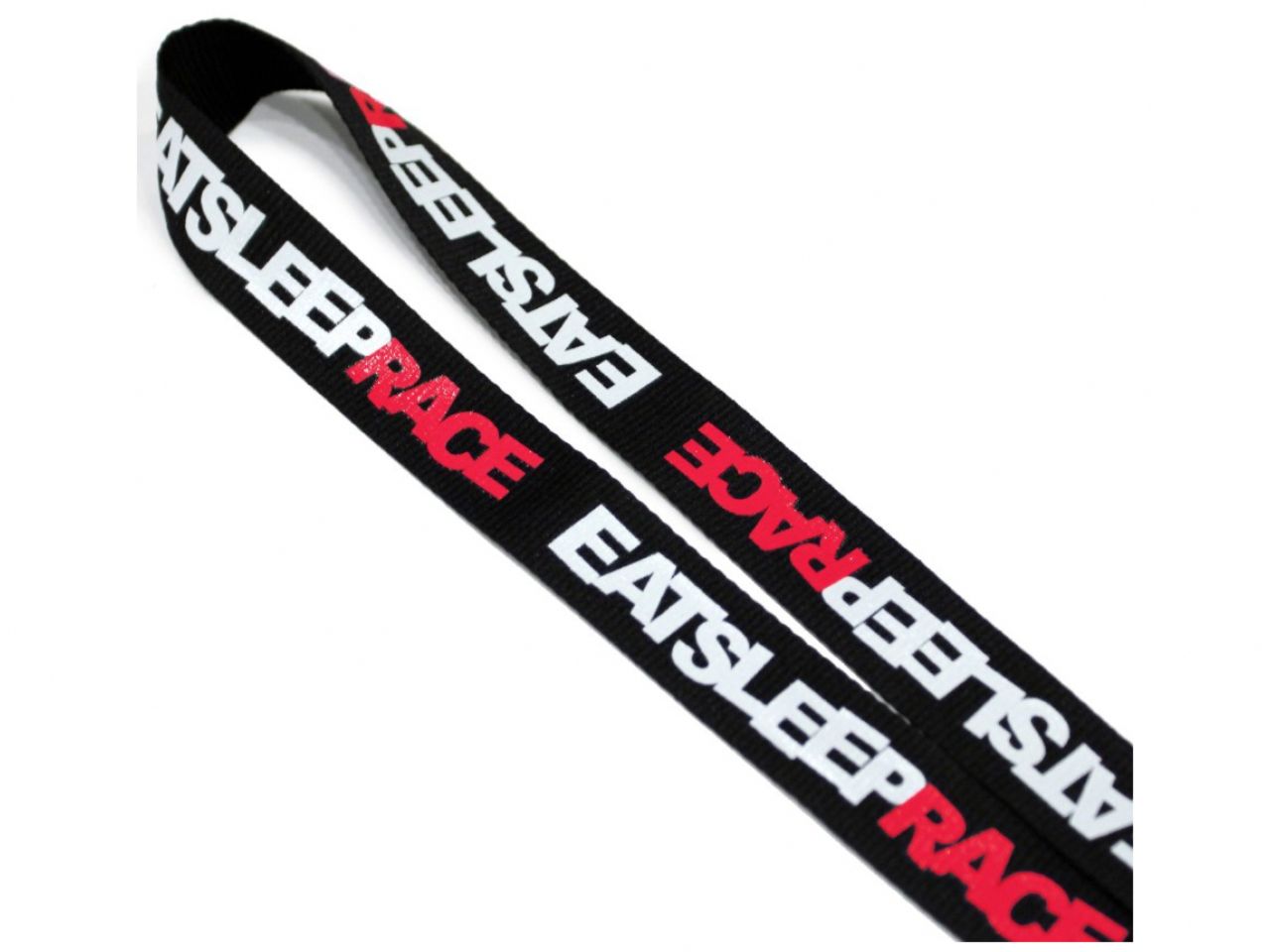 Eat Sleep Race Black/Red Logo Lanyard