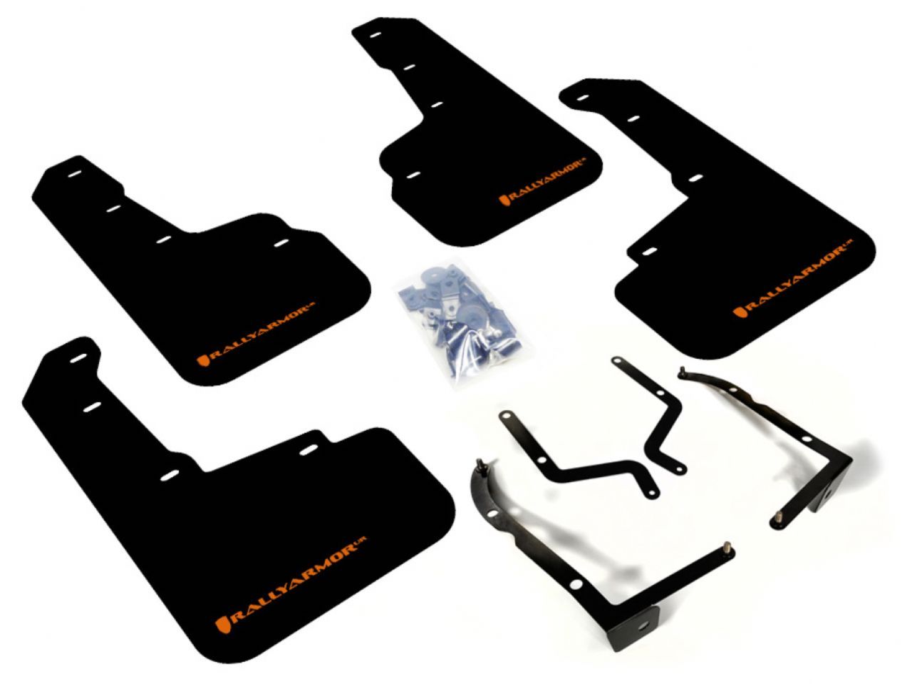 Rally Armor Mud Flaps MF46-UR-BLK/OR Item Image