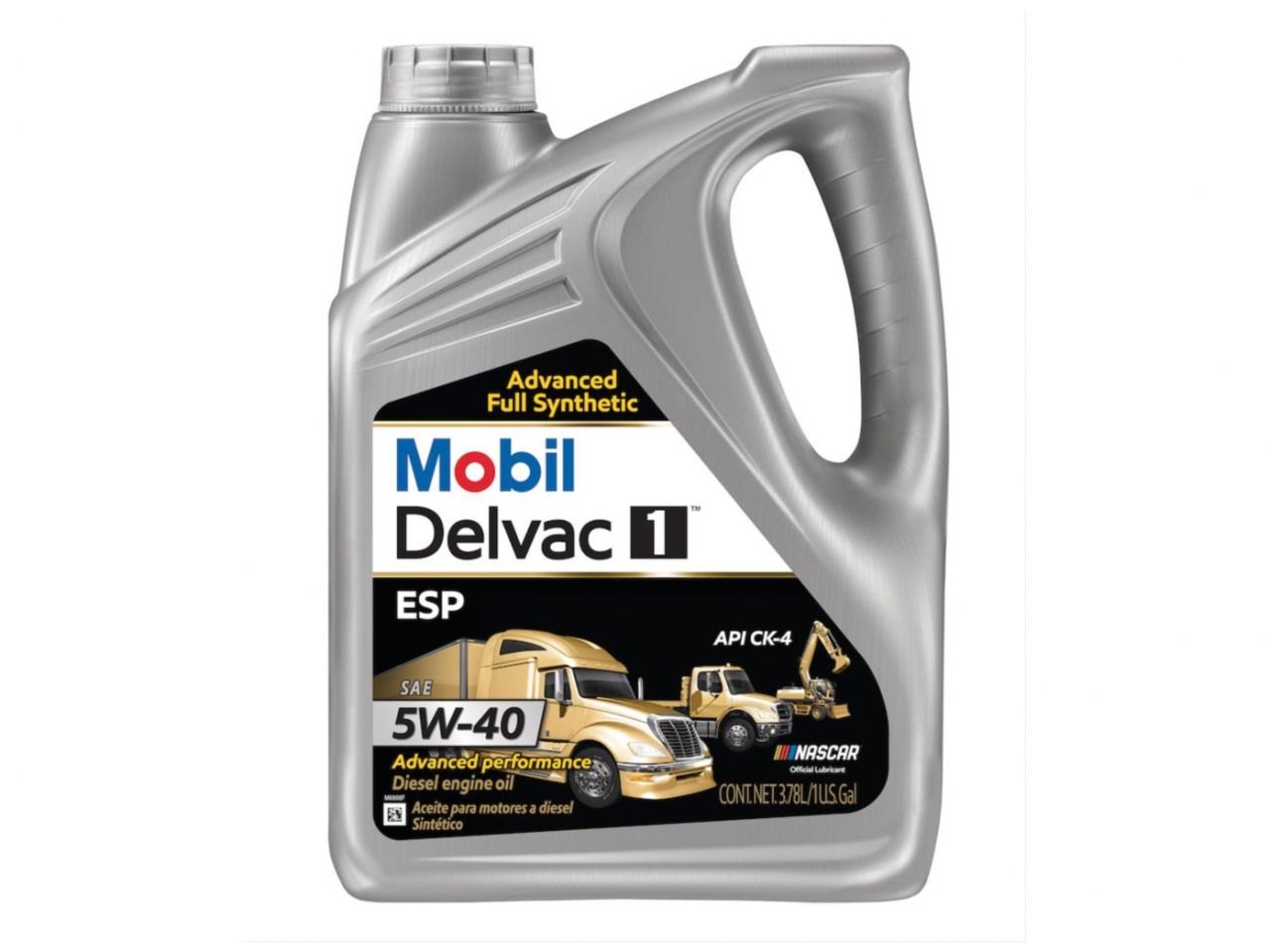 Mobil Motor Oil, Delvac 1 ESP, Synthetic, 5W40, 1 Gallon, Set Of 4