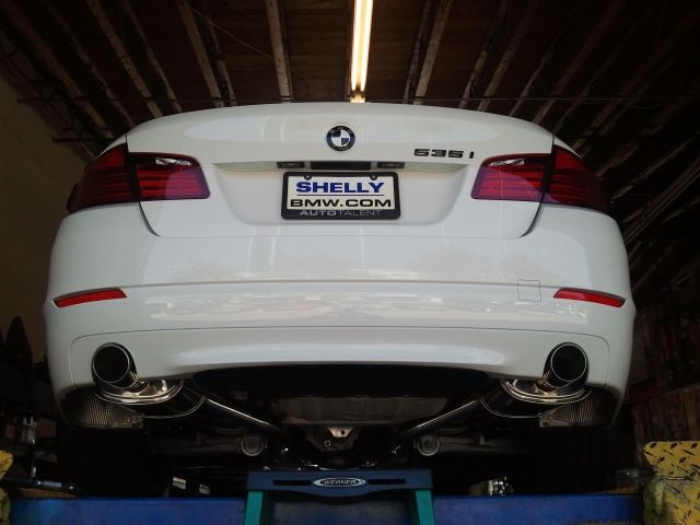 Megan Racing BMW F10 5-Series 2011+ Supremo Exhaust System - Single Burnt Rolled Tip - MR-ABE-BF10-VO-RR+RL
