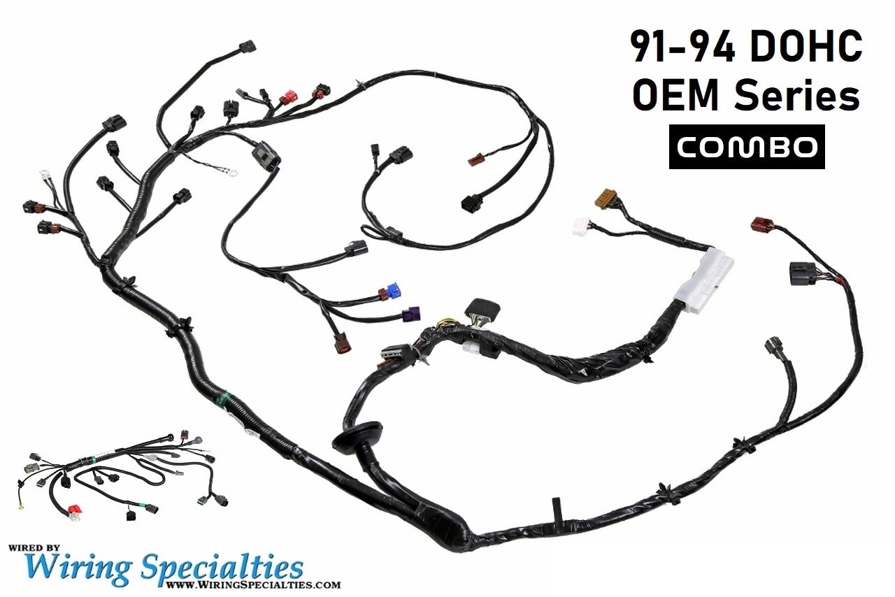 Wiring Specialties 91-94 S13 KA24DE DOHC Wiring Harness COMBO for S13 240sx - OEM SERIES