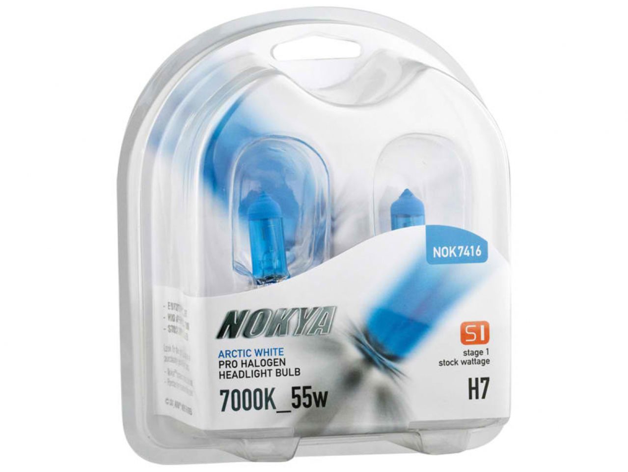 Nokya Arctic White Pro Halogen H7 55w Light Bulb Pair