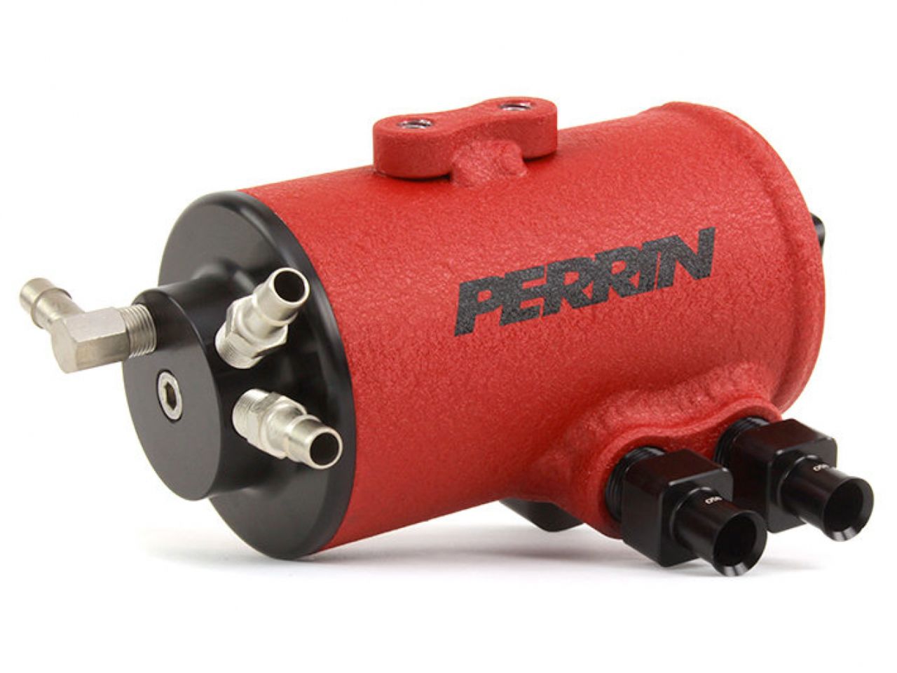 Perrin Performance Air Oil Separator Kit for 15-18 WRX Red Wrinkle Finish