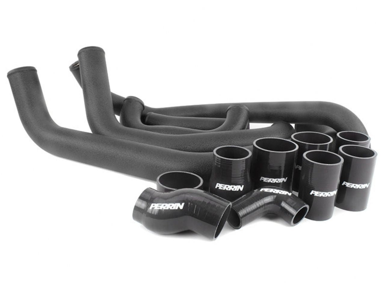 Perrin Performance Front Mount Intercooler Black Boost Tubes / Black Silicone WRX