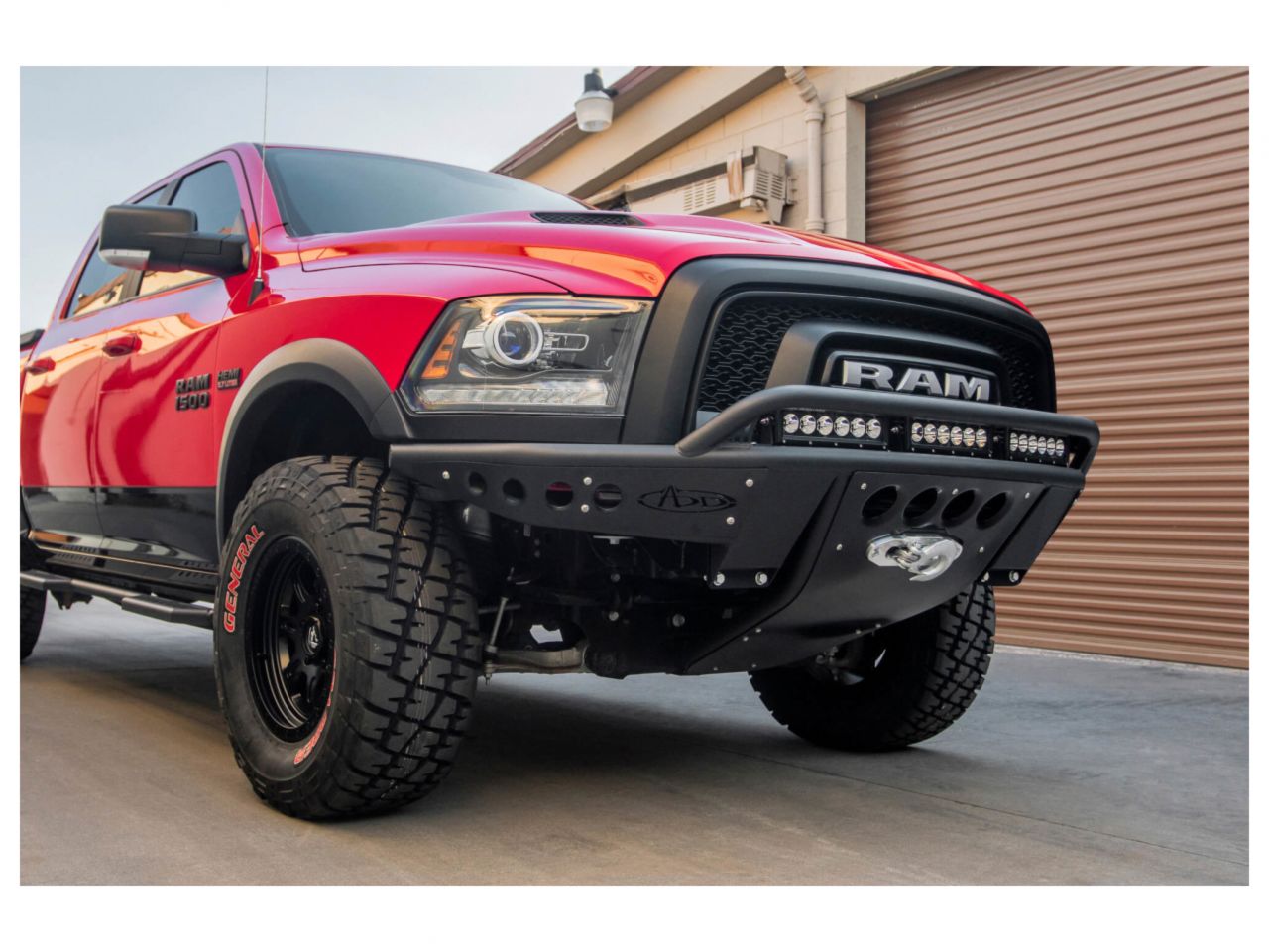 Addictive Desert Designs 15-18 RAM 1500 Stealth R Front Bumper w/ Winc