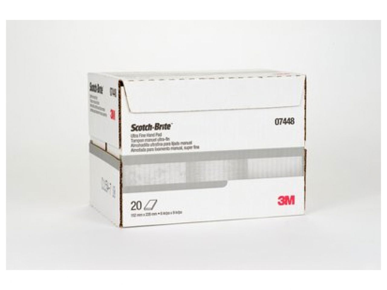 3M Ultra Fine Hand Pad , 6 In x 9 In, 20 Pads Per Box 3