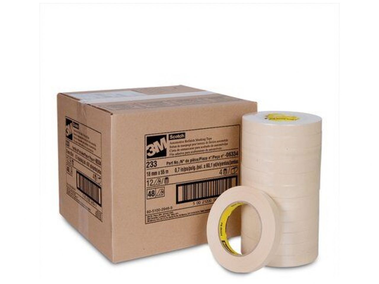 3M Scotch Automotive Refinish Masking Tape 233, 18 MM x 55 M