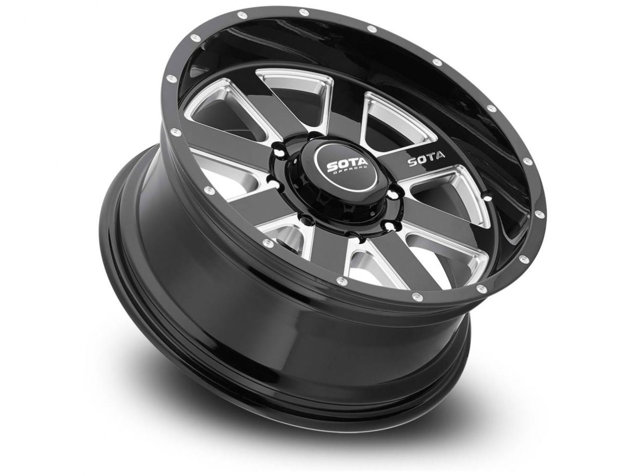 SOTA Death Metal A.W.O.L. 22x12 8x170 -51mm (Black Milled)