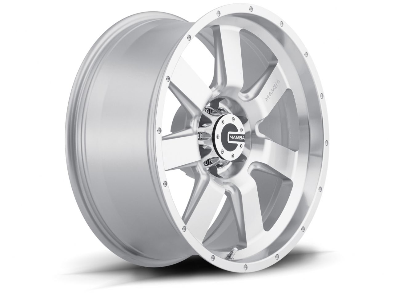 Mamba M14 17x9 6X139.7 ET12 Machined Face Silver / Drill Holes